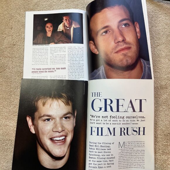Ben Affleck & Matt Damon Scene Magazine Soft Cover Book Y2K 2000s - Picture 3 of 4